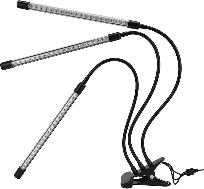Indoor Plants Grow Light 5V USB Powered Adjustable Gooseneck Garden Lamp - Flexible 360 - Degree Design Automatic Timing Ideal for Indoor Growing