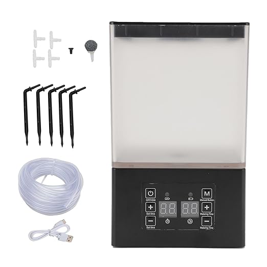 1.3L Automatic Watering System Plant Watering System Automatic Drip Irrigation Kit with Timer &amp LCD Screen Ideal for Indoor Plants Home &amp Greenhouse