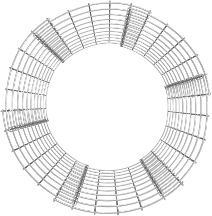 Galvanized Steel Circular Gabion Pole Outdoor Round Garden Gabion Basket Cage Planter Stand Patio Backyard Gabion Post Raised Bed Fencing Ø19.7x39.4-232