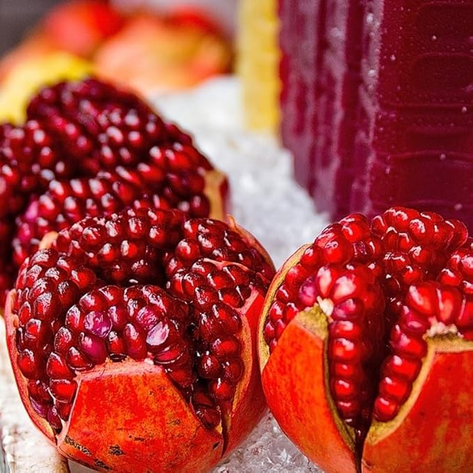 Live Pomegranate 'Wonderful' Plants (Punica Granatum 'Wonderful') - Fruit-Bearing Drought-Tolerant Easy to Grow (4 Pomegranate Wonderful Cups)