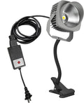 Kiven IP65 Waterproof LED Landscape Uplight Grey Decorative Spotlight Lamp with Plug-in Cord and Timer for Indoor Outdoor Yard Plants Advertising Board (10W Warm White)