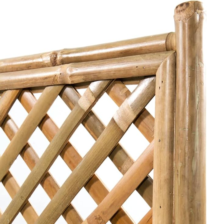 SKM Garden Raised Bed with Trellis Bamboo 15.7