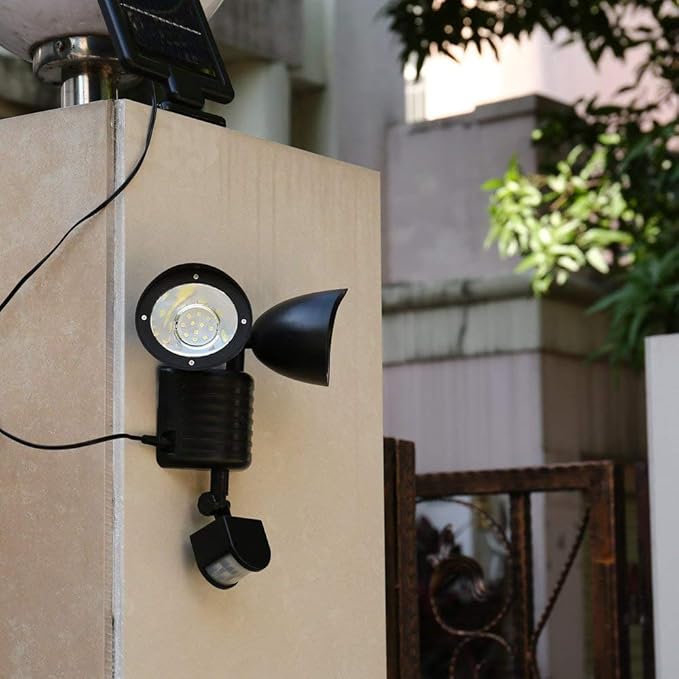 22 LED Solar Lamp Lights Human Sensor Light Double Head Garage Spotlight Waterproof Courtyard Landscape Corridor Wall Light