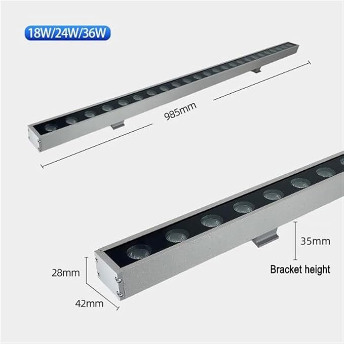 Ground Landscape Lamp - Waterproof Recessed Spotlight for Outdoor Use IP67 Rated DC 24V Low Voltage Wall Washer Lights(Red36w)