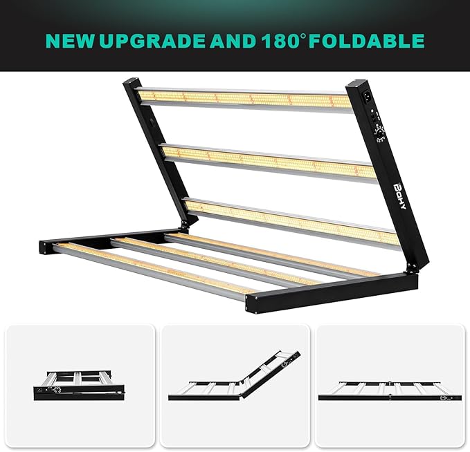 720W LED Grow Lights Full Spectrum Grow Light Daisy Chain Plant Bar Style Grow Light Foldable &amp Dimmable for Growing Commercial Hydroponic Growing Lamp 5x5ft Core Coverage (ZWD-DT-720)