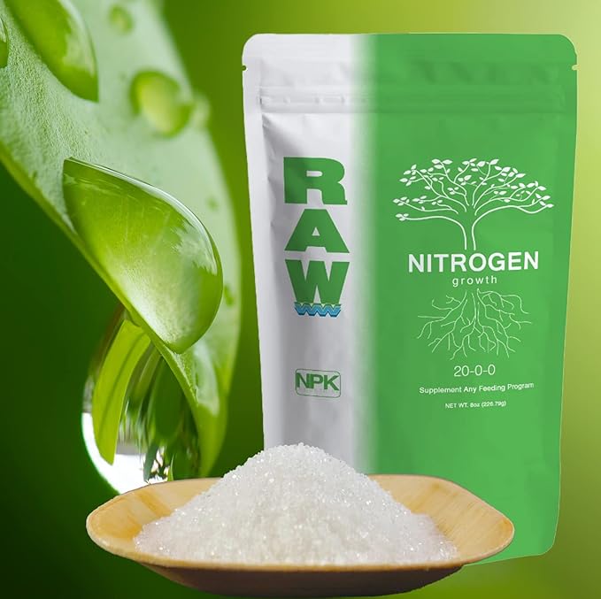 RAW Nitrogen Fertilizer 10lb | Water Soluble High Nitrogen Plant Food for Vegetative Growth Hydroponic Nutrients for Indoor Plants Garden &amp Vegetable Fertilizer