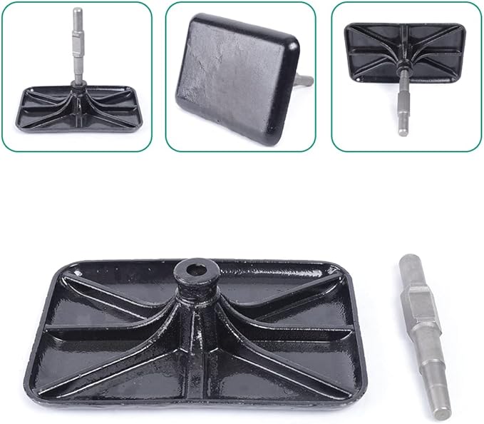 Jack Hammer Compactor Plate 12.2x8.2 in Jack Hammer Soil Compactors Tamper Garden Landscaping Tool for Ground &amp Gravel Leveling Dirt Compactor