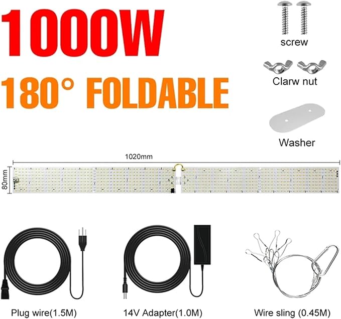 4x4 LED Grow Light Full Spectrum Phytolamp Dimmable Plant Grow Light High PPFD with Veg/Bloom Mode for Indoor Plants Seeding Veg &amp Bloom752 LEDs