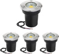 4 Pack 3W Led Landscape Lights Garden Ground Light Recessed Well Lights IP67 Waterproof Landscape Spotlights for OutdoorYard Driveway Deck Step Lamp