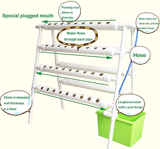 Hydroponic Site Grow Kit Hydroponic Growing System Water Culture Garden Plant System for Leafy Vegetables Herb