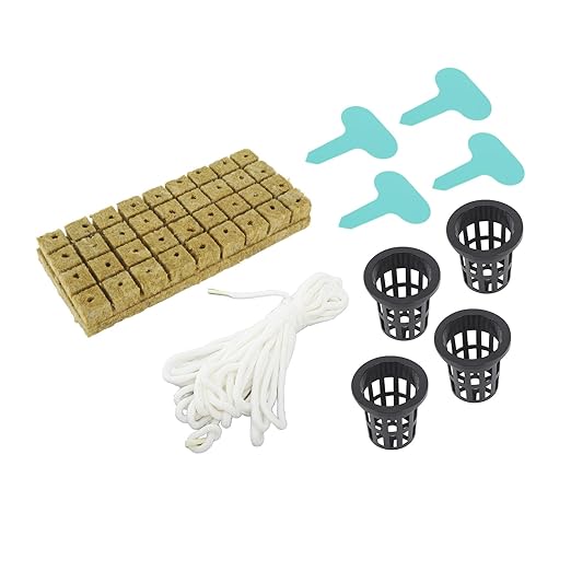 72 Rockwool Cubes 1 Inch Hydroponic Growing Blocks with 2 Inch Net Pots for Hydroponics System and Seed Starting