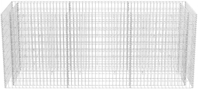 Gabion Raised Bed Retaining Wall and Garden Fence - Galvanized Steel Durable Welded Wire for Landscape Large Capacity Metal Planter Baskets
