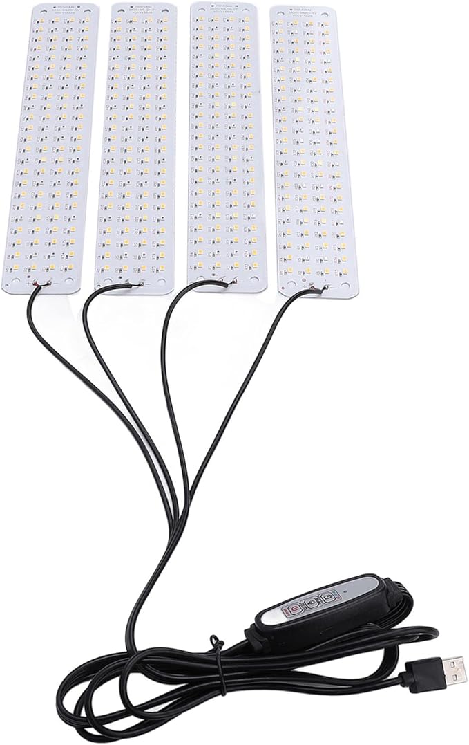 LED Grow Light Panel for Indoor Plants 384 LEDs Dimmable with Intelligent Timing 4 Brightness Levels - High Efficiency Memory Timer Function Ideal for Home Garden and Greenhou