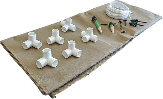 Grassroots Fabric Pots 4' x 8' Living Soil Raised Bed with Blusoak Irrigation Kit