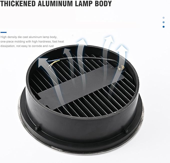 Spotlight LED Beam Light - IP65 Waterproof Embedded Outdoor Ground Spotlights 5W COB Underground Landscape Lighting (White &amp Warm Light)