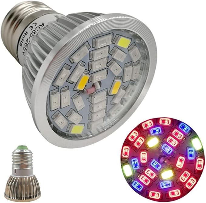 Home Bulbs 5W AC85-110V E27 28LEDs Full Spectrum Grow Light Led Grow Lamp Hydroponic Systems Best for Medicinal Plants Growth Flowering 10 PCS/Pack Household Lamp