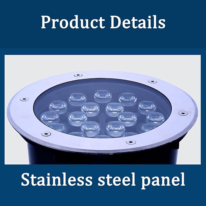 Outdoor Well Lights Buried Spotlight Anti-Rust Aluminum IP65 Waterproof Embedded Spotlight for Step Deck Garden Landscape Lighting