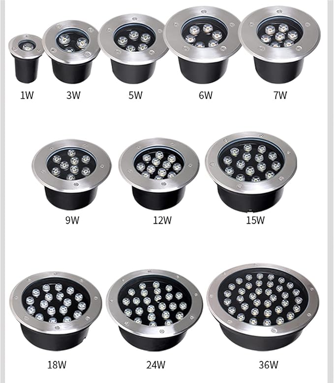 Recessed LED Underground Light Landscape Lights Anti-Rust IP65 Waterproof Multi-Color Floor Lamp for Driveway Walkway Lighting