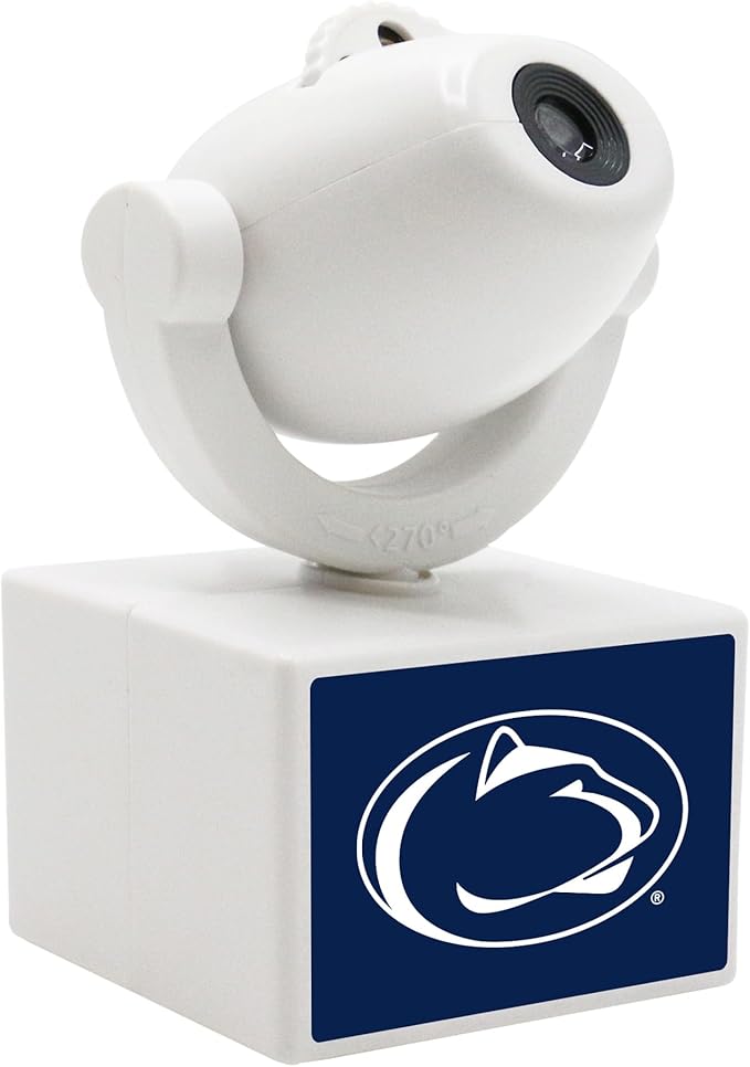 Sporticulture NCAA American Football Penn State Nittany Lions - Adjustable Led Mini Spotlight Projector with 6 Team Logo Designs - Portable &amp Rechargeable Spotlight - Battery-Operated - 4.37” x 3.
