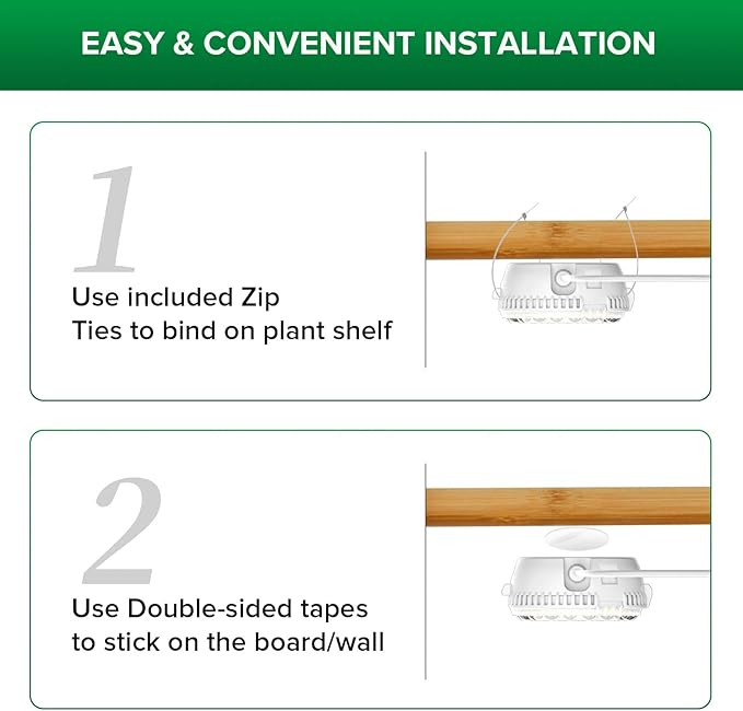 SANSI LED Puck Grow Light 10W (150 Watt Equiv) Full Spectrum 2-Head Lamp for Plants with Ceramic Tech Hanging Lights with ON/Off Switch for Plant Shelf Greenhouse Hydroponic (Pack of 2)