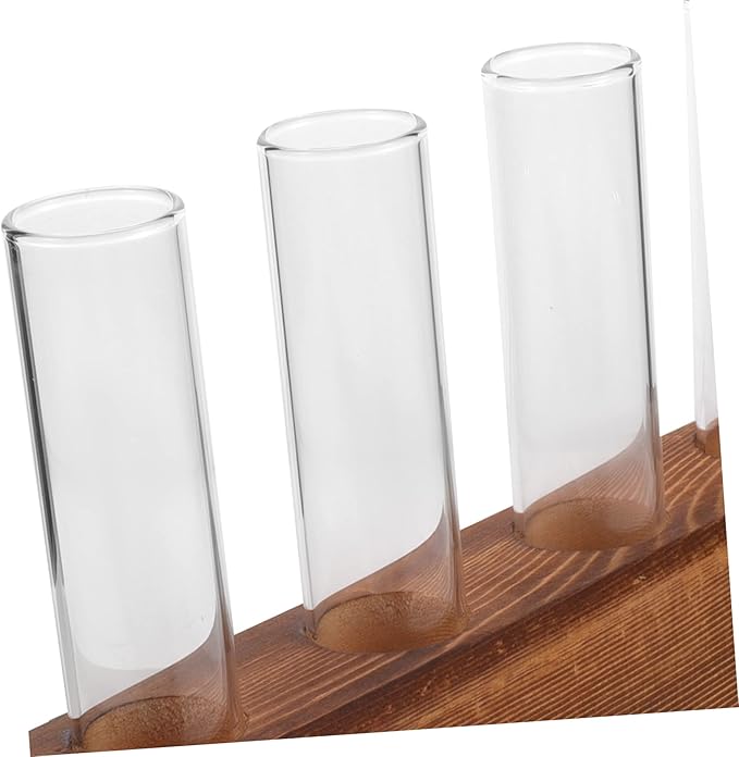 Happyyami 3 Sets Plant Propagation Station Plants Terrarium Desktop Vase Flowers Decor Upholstery Trim Test Tube Vase Test Tube Plant Terrarium Water Planter Hydroponic Plants Vase Decor Air