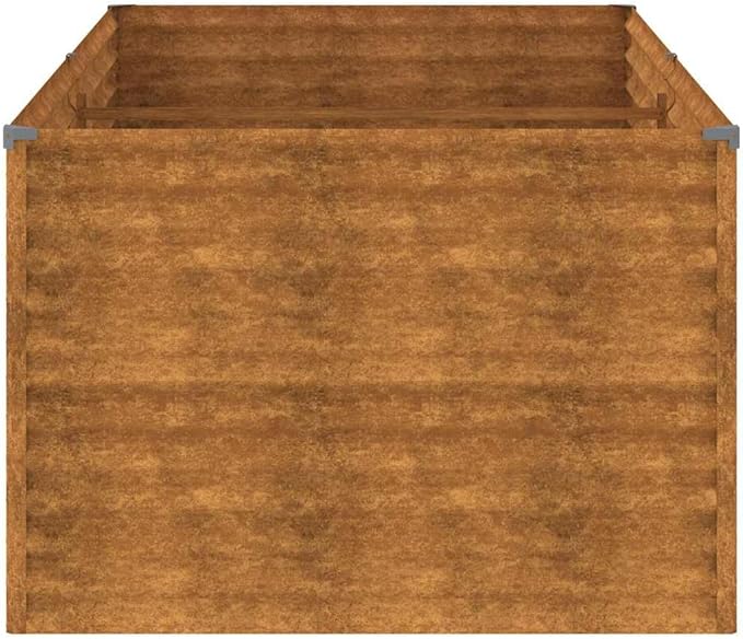 77.2x39.4x27.2 Corten Steel Raised Bed Outdoor Planter for Herbs/Vegetables Rusts to Patina Easy Assembly