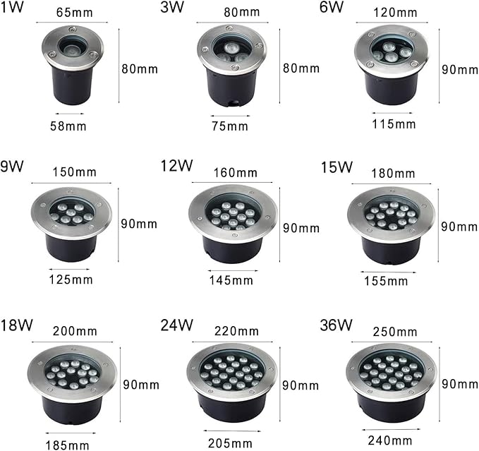 LED Landscape Light Outdoor Recessed Ground IP66 Waterproof AC85-110V Underground for Floor Driveway Deck Step Garden Tree s