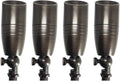 Solid Brass Outdoor Landscape Spotlights (4 Pack) 12V LED Spot Light Waterproof for Garden and Yard Up Lighting Brushed Antique Bronze Finish Accent Lighting Fixture Without Bulb