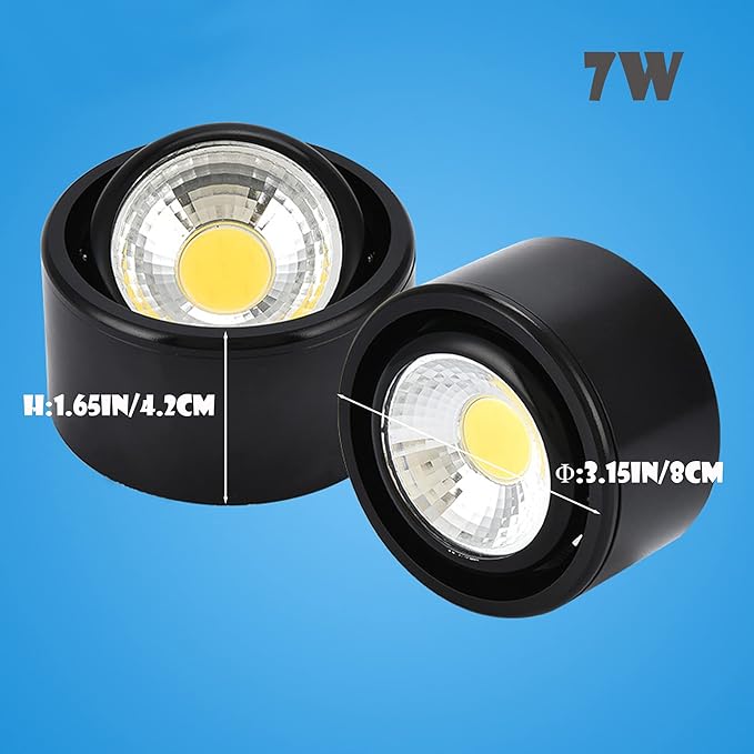 Dimmable High Accent Uplight 7W COB LED Stepless Dimming Adjustment Remote Control Spotlight Light with 5.9ft On/Off Foot Pedal Switch Black Cord Extra Light Rotatable for Loft Gallery