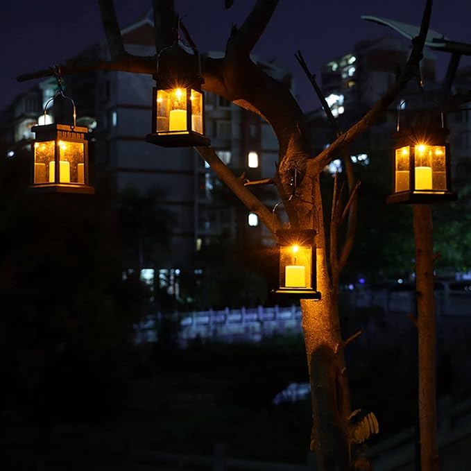 Plant Growing Lamps Outdoor Solar Palace Lantern Lawn Camping Decoration Landscape Courtyard Garden LED Atmosphere Candle Light Christmas Lamp