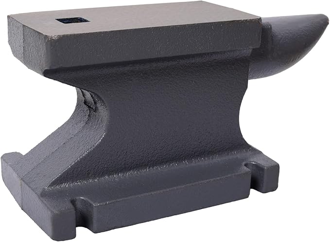 Donext Cast Iron Anvil Tool 6.8x3.3 Inch Blacksmith Anvil with Round Horn Heavy Duty Metalworking Tool for Forging Shaping Bending