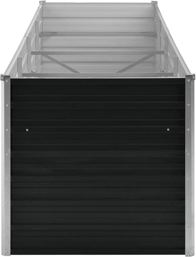 Raised Garden Bed Large Capacity Galvanized Steel Planter Box 126 x 31.5 x 30.3 in for Outdoor Vegetables Herbs and Flowers