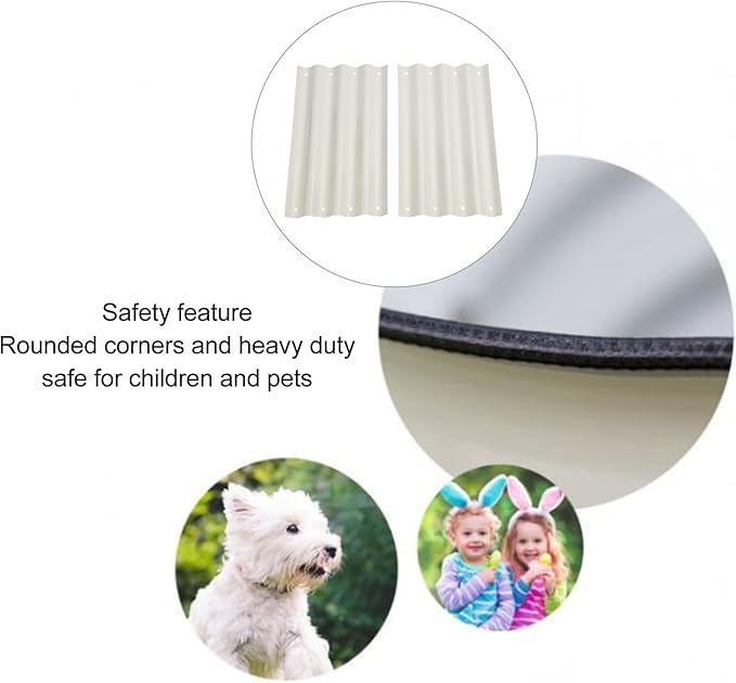 AUNMAS 2pcs Raised Garden Bed Panels 304 Stainless Steel Rubber Oval Large Patio Ground Planter Box Metal Raised Planter Bed Kit for Home School Farm Agricultural Sites (White)