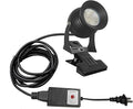 Kiven IP65 Waterproof LED Landscape Clamp Light Black Decorative Spotlight Lamp with Plug-in Cord and Timer for Indoor Outdoor Yard Step Statue Mini LED Lawn Light (7W Cool White)