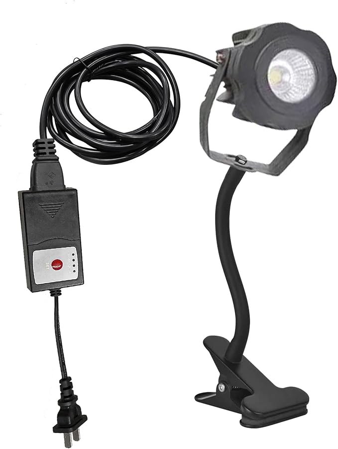 kiven IP65 Waterproof LED Landscape Up Down Ligh LED Decorative Spotlight Lamp with Plug-in Cord and Timer for Indoor Outdoor Plants Advertising Board (10W Warm White)
