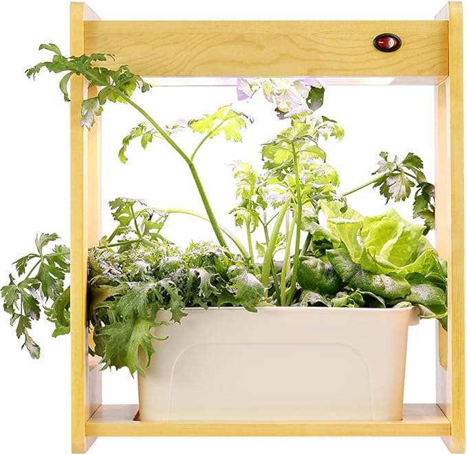 Hydroponics Growing Kits Hydroponics Growing System Indoor Herb Garden Kit with LED Grow Light Hydroponic Garden for Flowers and Vegetables-Intelligent Timing and Light Functions