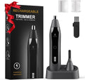 Ear and Nose Hair Trimmer for Men 2025 Professional Painless USB Rechargeable Eyebrow &amp Facial Electric Hair Trimmer for Men Women Powerful Motor Dual Edge Blades IPX7 Waterproof Cool Gray