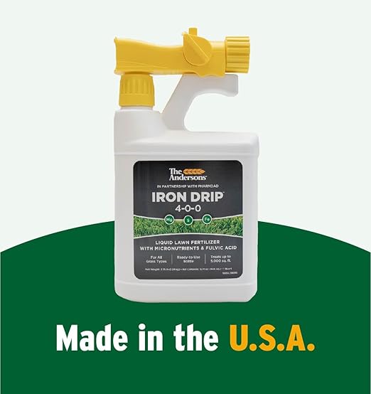 The Andersons Iron Drip 4-0-0 Liquid Lawn Fertilizer with Micronutrients and Fulvic Acid (32 fl oz)