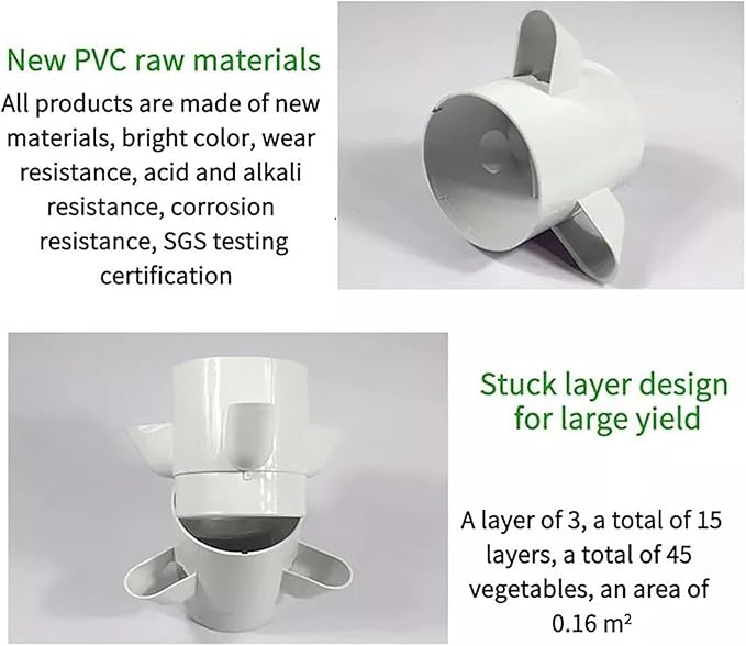 S Hydroponic Cultivation Kits Interior Cultivation Vertical Cultivation Tower 15 Layers Sites for 45 Plants with Herbal Mobile Water Tank Pump ~/