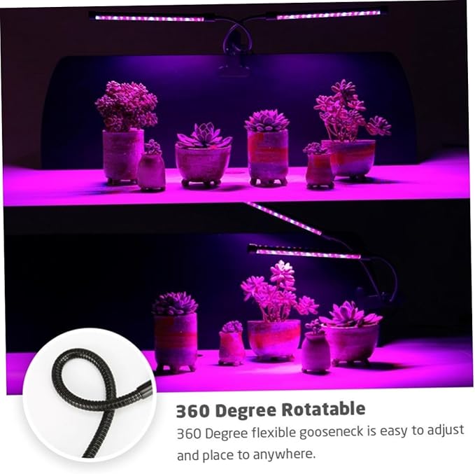 9w Led Grow Light Single Head Dimmable for Indoor Plants Levels Timing Plant Grow Lamp Gooseneck for Garden Greenhouse