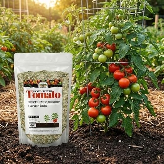 Old Cobblers Farm™ Wicked Growth Tomato Fertilizer– Prevents Blossom End Rot Boosts Fruit Flavor &amp Yield Plant Food for Heirloom Cherry &amp Beefsteak Tomatoes (5/10/15/20lbs)(10 lbs)