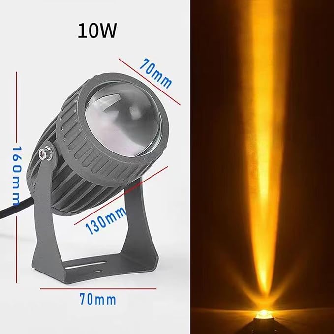 LED Single Beam Spotlight COB Narrow Beam Floodlight 180° Rotatable IP65 Waterproof Spot Light AC85-265V for Garden Hotel Exterior Wall Decor Landscape Lighting