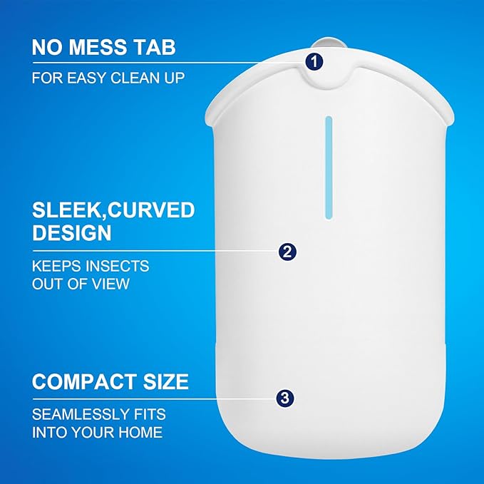 2 Flying Insect Traps &amp 2 Cartridges - Compatible with M364A Refill - Plug in Fruit Fly Trap for Indoor - Bug Catcher for Gnats House &amp Fruit Flies - Use in Any Room (2 Device &amp 2 Cartrid