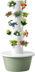 ZAIHW Aeroponic Tower Garden Kit Soil-Free Vertical Farming System with Auto Watering Timer &amp Pump High-Yield Hydroponics for Herbs &amp Vegetables5-Layers-Green
