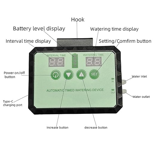 Fockety Drip Irrigation System Solar Automatic Drip Irrigation Kit with Timer Rainwater Collector and Adjustable Nozzle Automatic Watering System for Plants Indoor Outdoor (Black)