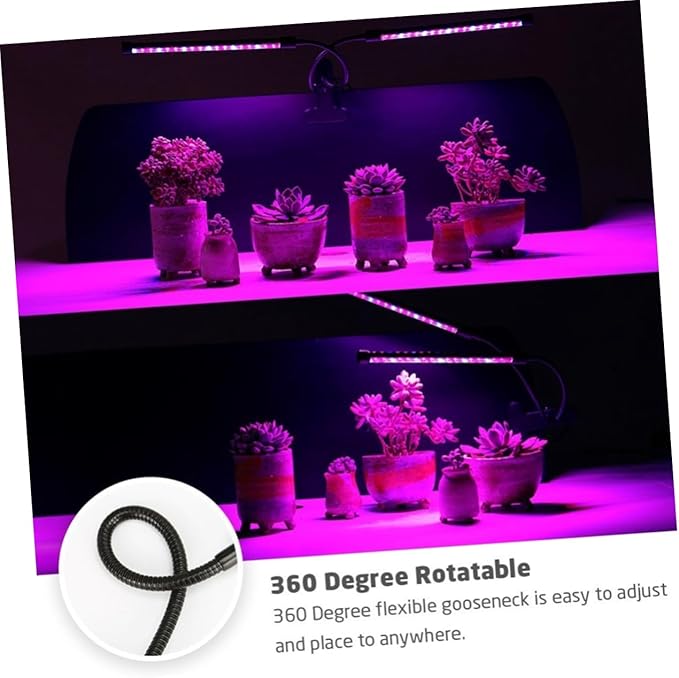 HANABASS 9w Dimmable Led Plant Lights Levels Single Head Timing Function for Indoor Garden Hydroponic Greenhouse Uv Grow Lights
