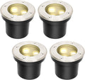 Outdoor Buried Lights 85-265V Ground LED Landscape Lamp IP65 Waterproof Outdoor Recessed LED Spotlights Stainless Steel Material Round Buried Light High Load-BGreen-4PCS-3W