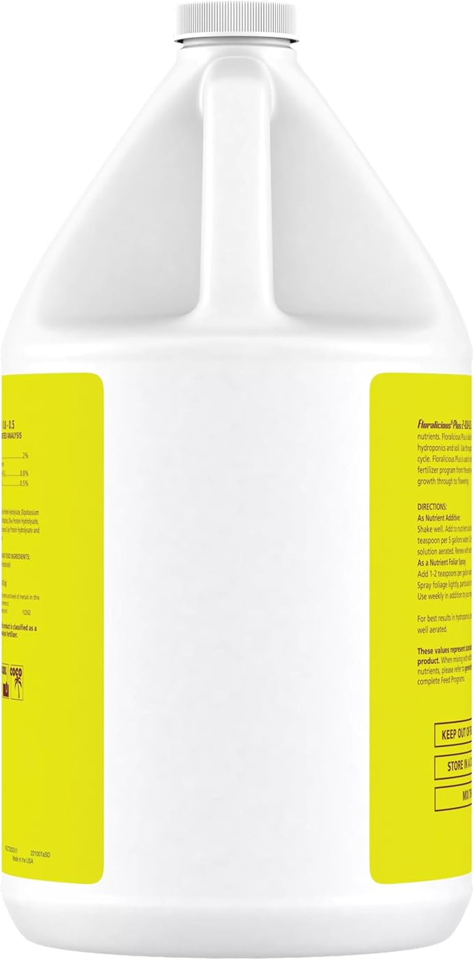 General Hydroponics Floralicious Plus Vitality Plant Food 2-0.8-0.5 1 gal.