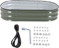 Zerodis Raised Garden Bed Kit for Vegetables Flower Raised Planter Bed 304 Stainless Steel Stable Open Base Wide Application (Light Green)