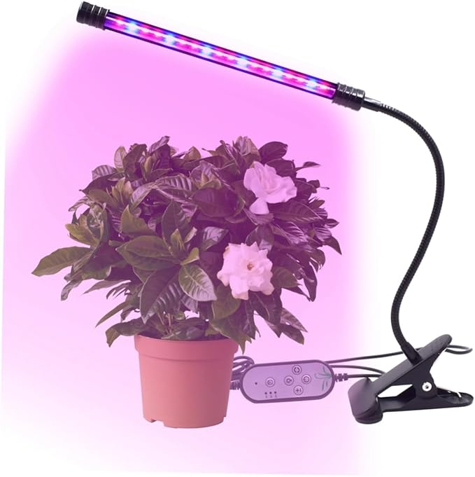 9w Led Grow Light Single Head Dimmable for Indoor Plants Levels Timing Plant Grow Lamp Gooseneck for Garden Greenhouse
